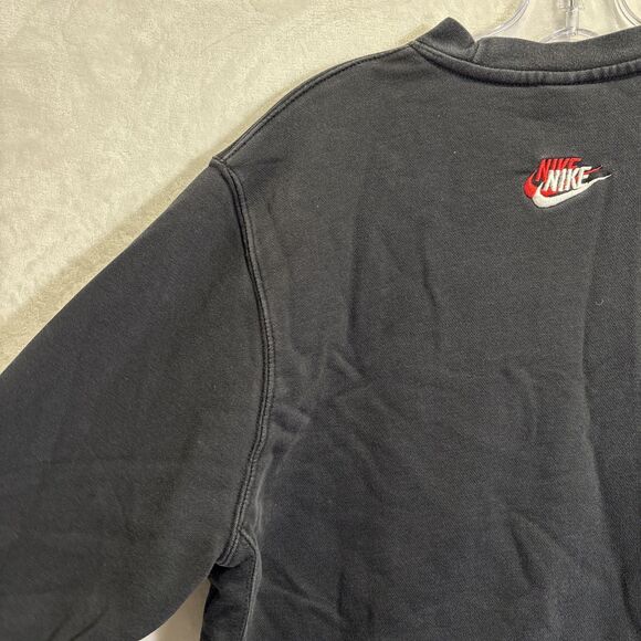 Nike Essentials French Terry Sweatshirt Embroidered Multi Logo Men's Size Large - Picture 8 of 15